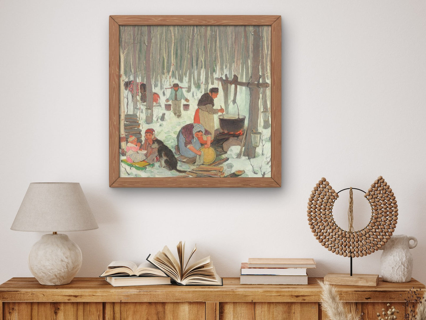 Sugaring by Clarence Gagnon 1928, Wall Art Print, Fine Art Reproduction, Museum Quality Decor, Poster