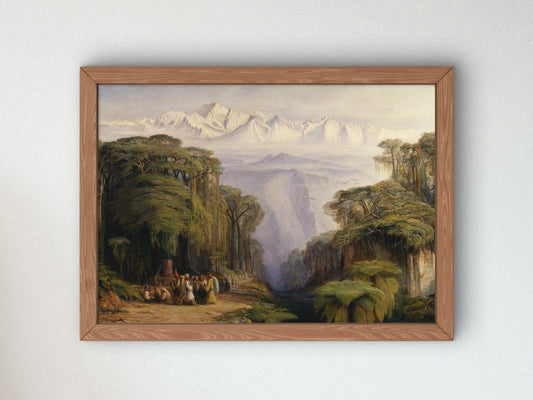 Kangchenjunga from Darjeeling by Edward Lear 1879, Wall Art Print, Fine Art Reproduction, Museum Quality Decor, Poster