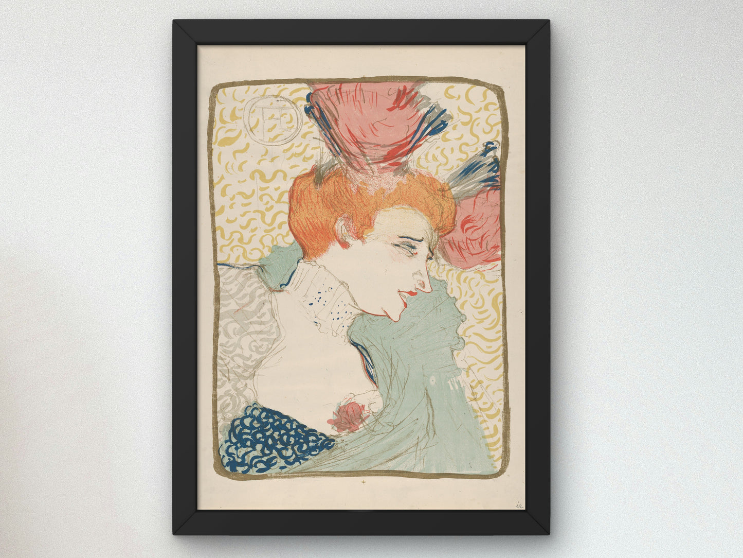 Portrait Bust of Mademoiselle Marcelle Lender by Henri de Toulouse Lautrec and Edward Ancourt 1896, Wall Art Print, Fine Art Reproduction