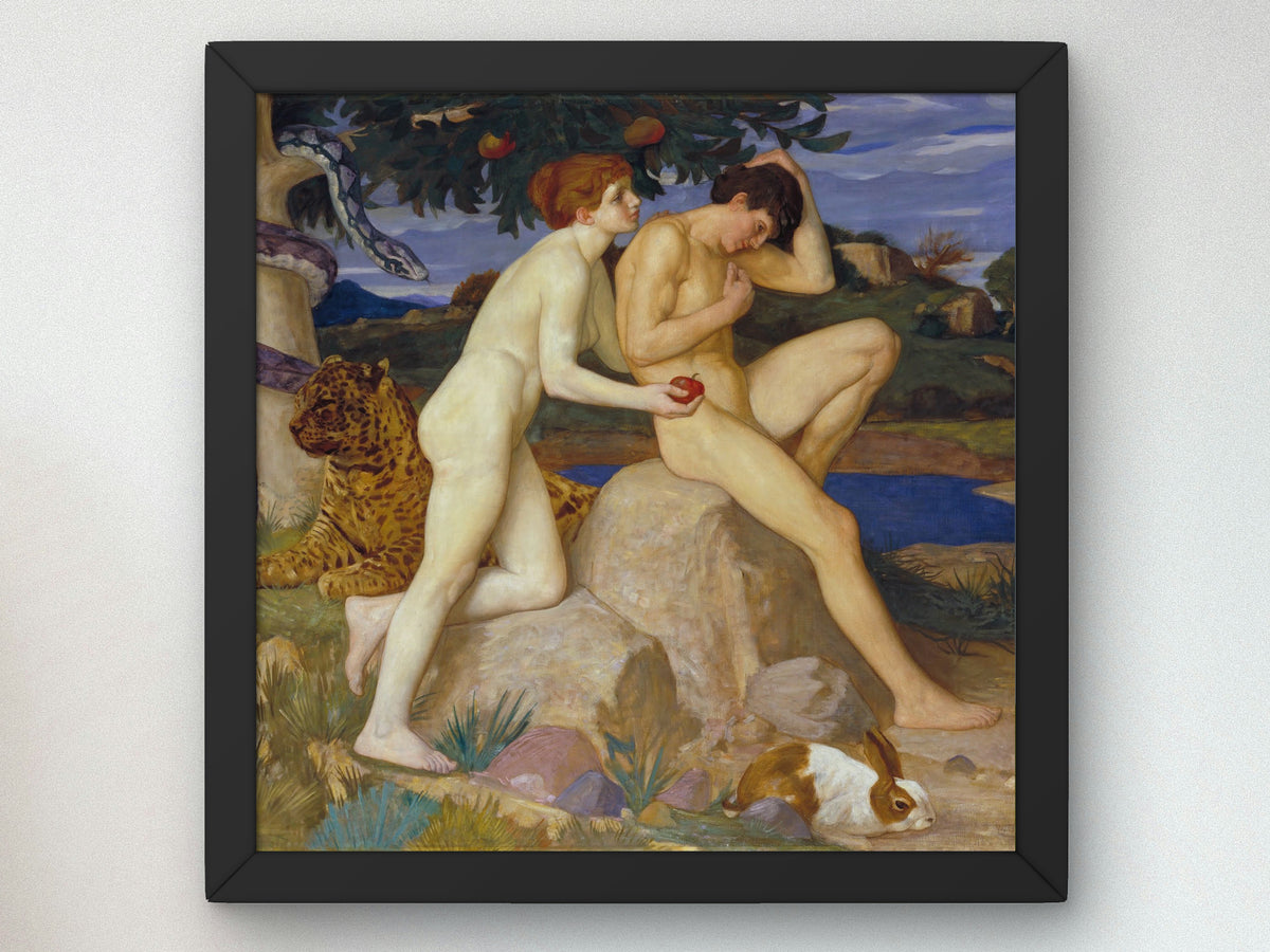 The Temptation by William Strang 1899, Wall Art Print, Fine Art Reproduction, Museum Quality Decor, Poster