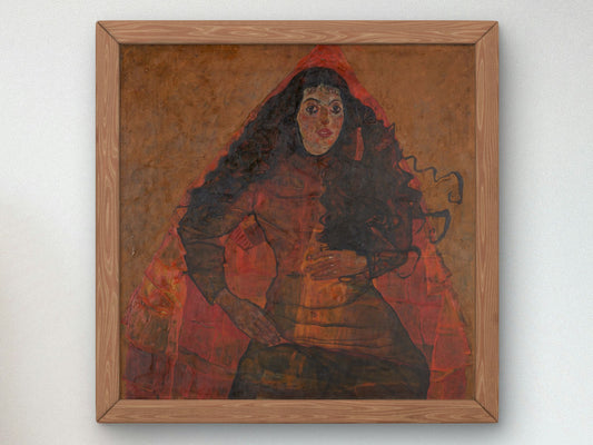 Trude Engel by Egon Schiele 1913, Wall Art Print, Fine Art Reproduction, Museum Quality Decor, Poster