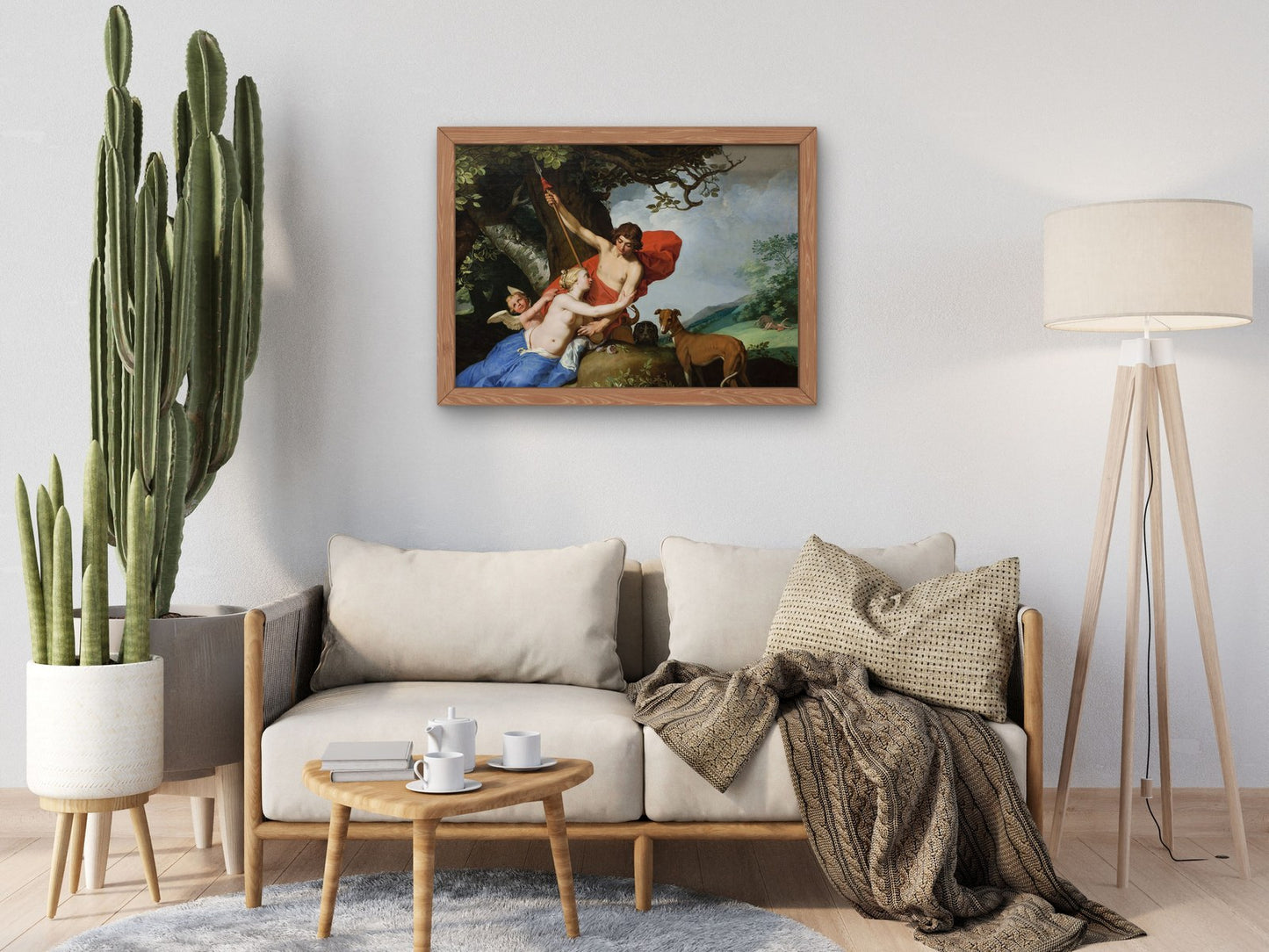 Venus and Adonis by Abraham Bloemaert 1632, Wall Art Print, Fine Art Reproduction, Museum Quality Decor, Poster