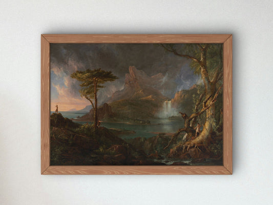 A Wild Scene by Thomas Cole 1831, Wall Art Print, Fine Art Reproduction, Museum Quality Decor, Poster