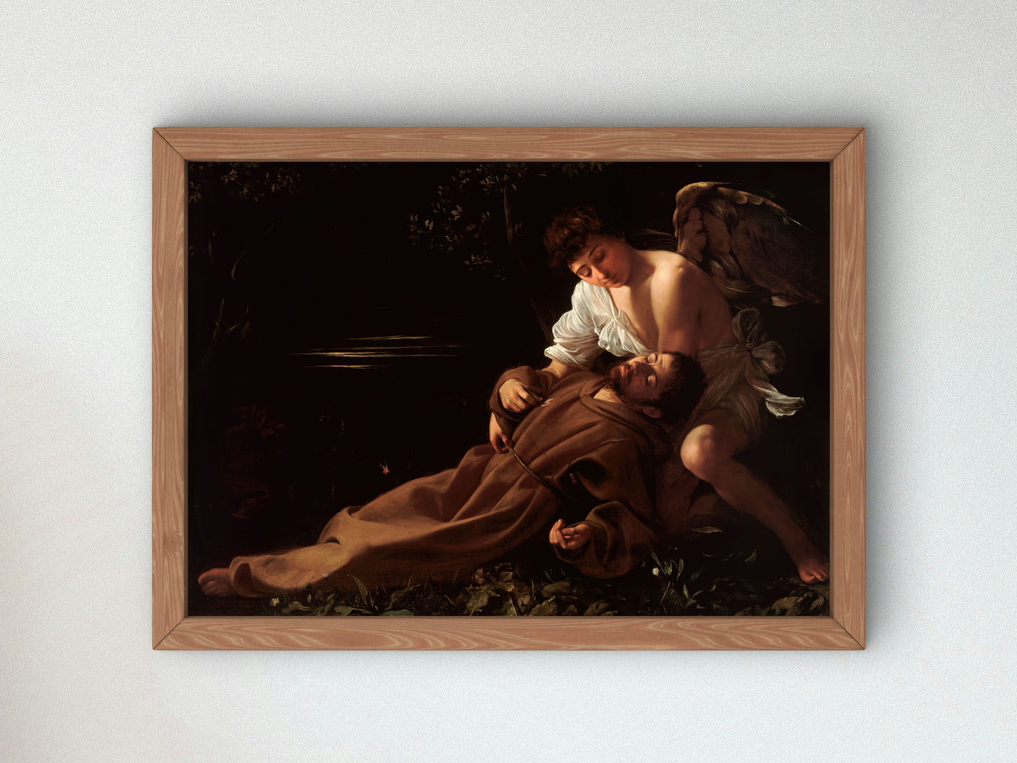 Saint Francis of Assisi in Ecstasy by Caravaggio 1595, Wall Art Print, Fine Art Reproduction, Museum Quality Decor, Poster