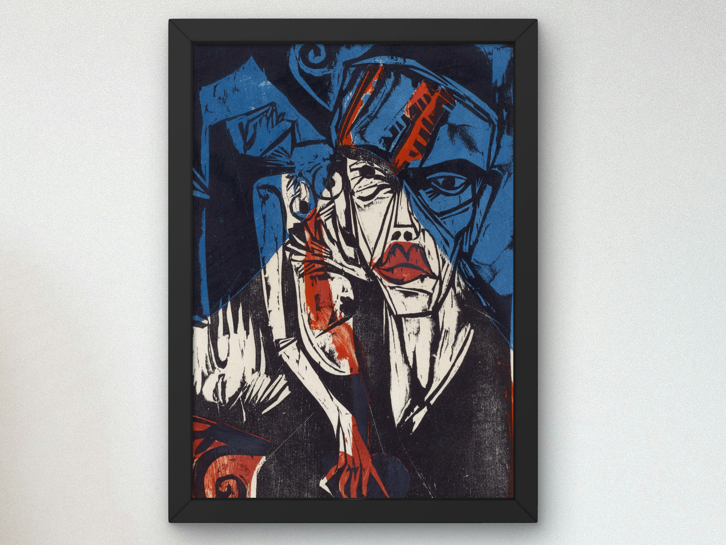 Fight, Torments of Love by Ernst Ludwig Kirchner 1915, Wall Art Print, Fine Art Reproduction, Museum Quality Decor, Poster