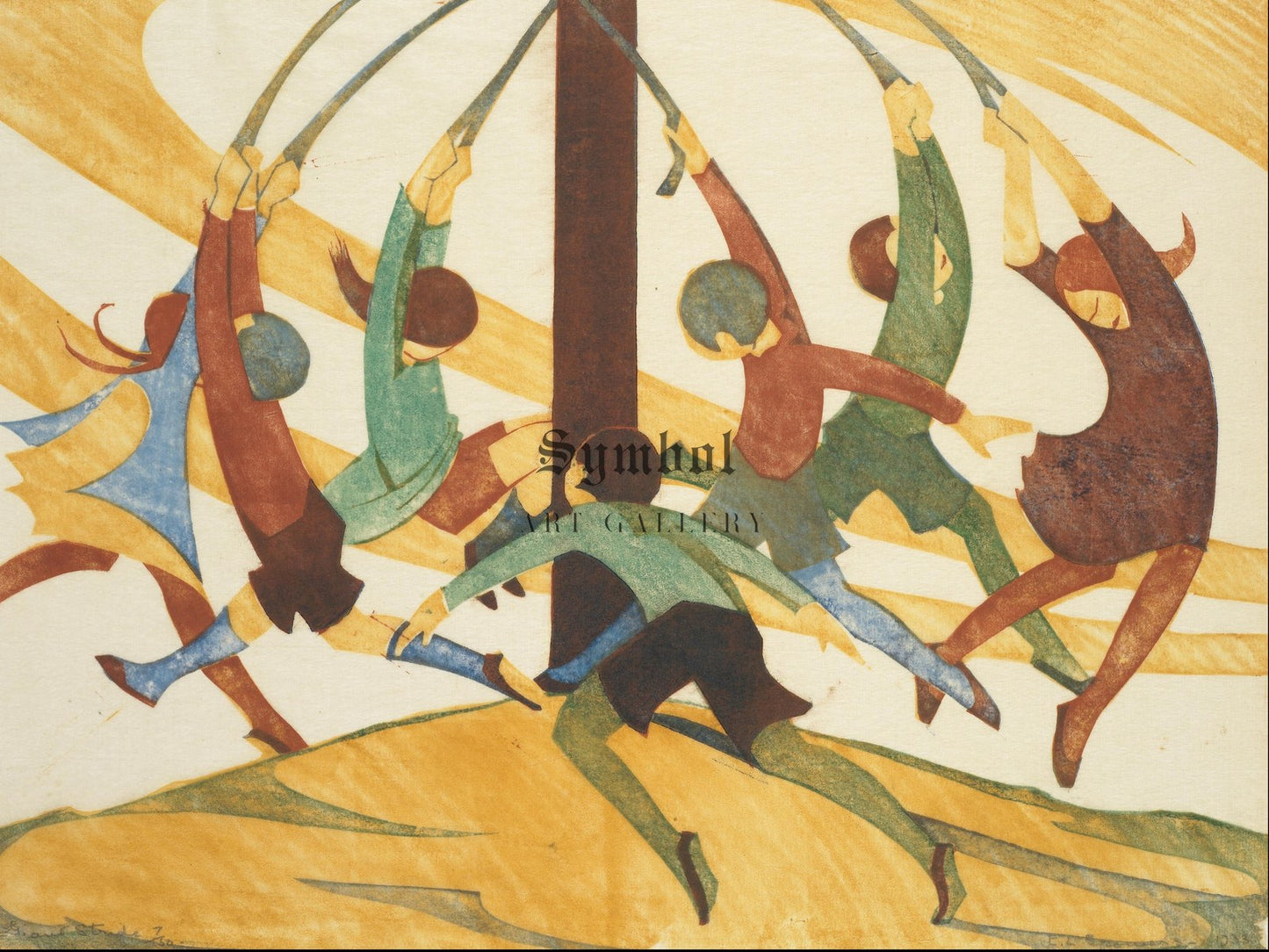 The Giant Stride by Ethel Spowers 1933, Wall Art Print, Fine Art Reproduction, Museum Quality Decor, Poster