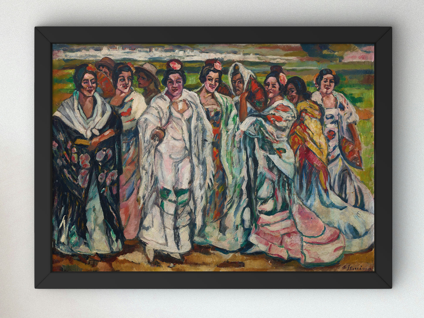 Women in the Countryside by Francisco Iturrino, Wall Art Print, Fine Art Reproduction, Museum Quality Decor, Poster