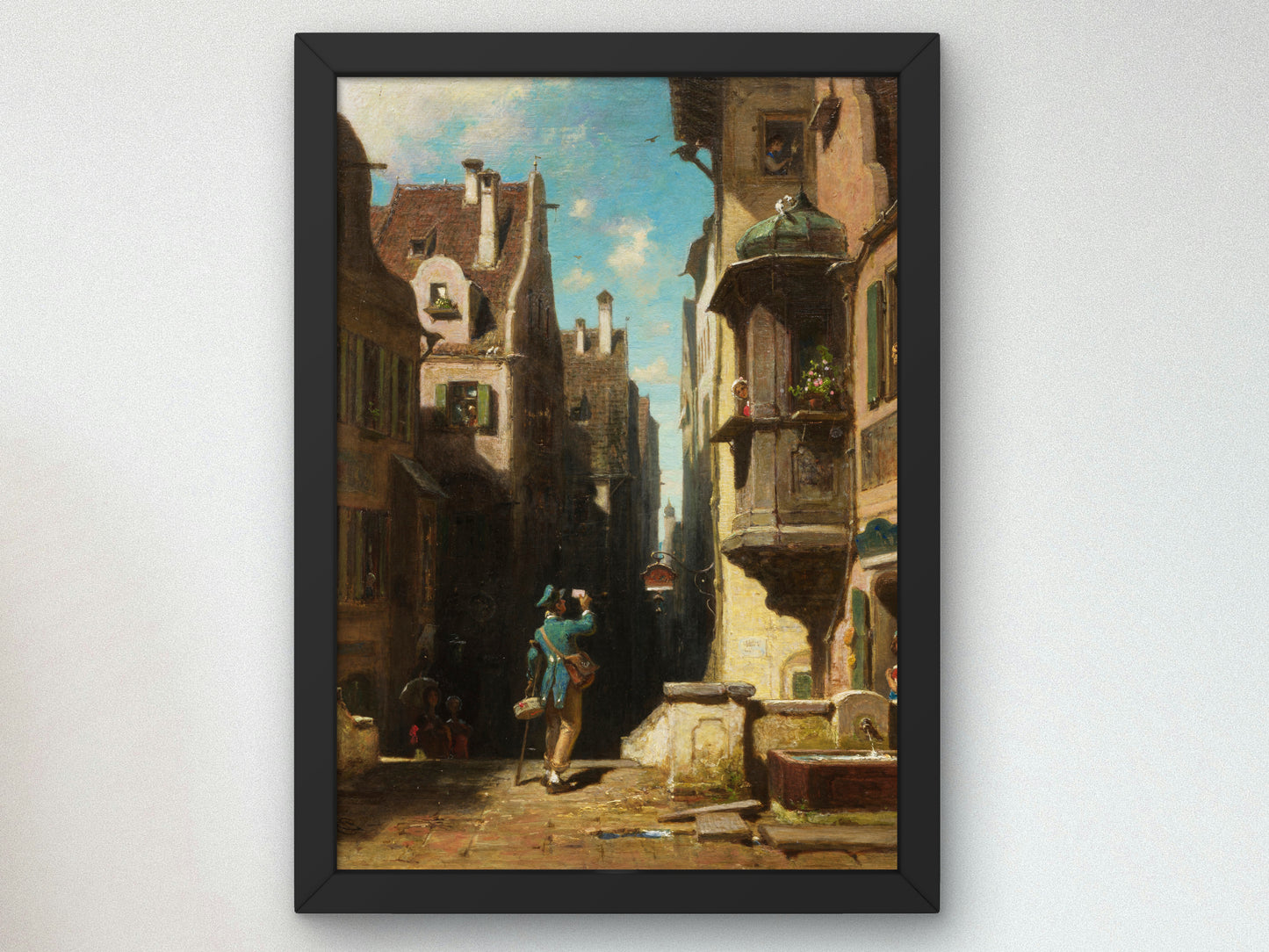 The Postman by Carl Spitzweg 1860, Wall Art Print, Fine Art Reproduction, Museum Quality Decor, Poster