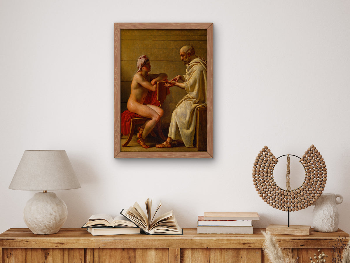 Socrates and Alcibiades by Christoffer Wilhelm Eckersberg 1813, Wall Art Print, Fine Art Reproduction, Museum Quality Decor, Poster
