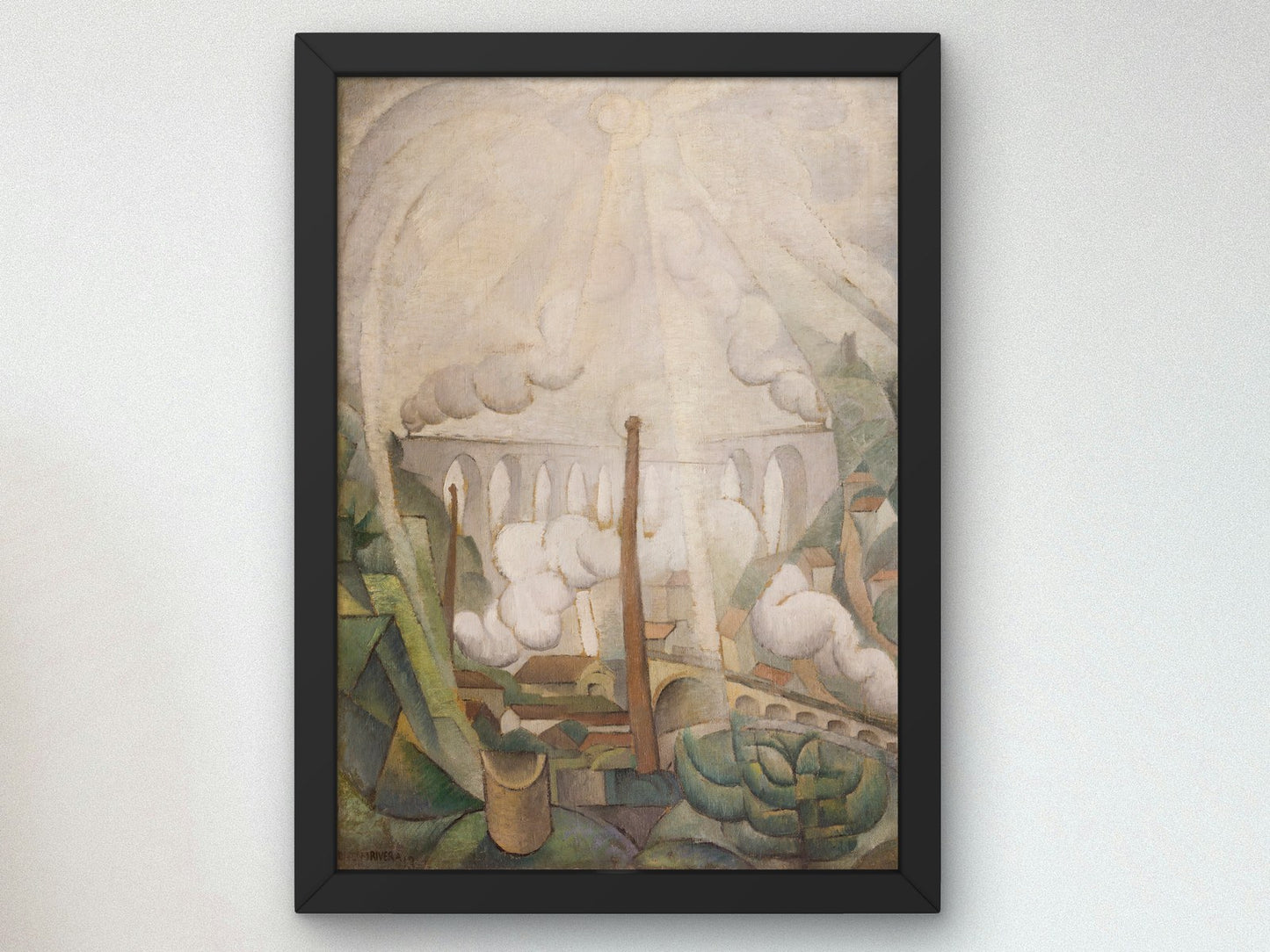 The Sun Breaking through the Mist by Diego Rivera 1913, Wall Art Print, Fine Art Reproduction, Museum Quality Decor, Poster