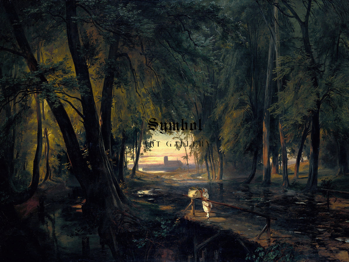 Forest Path near Spandau by Carl Blechen 1835, Wall Art Print, Fine Art Reproduction, Museum Quality Decor, Poster