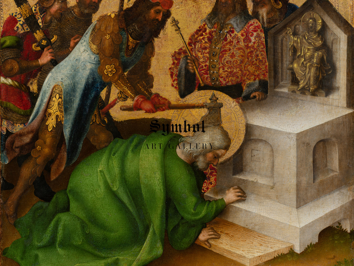Martyrdom of St Matthias by Stefan Lochner 1435, Wall Art Print, Fine Art Reproduction, Museum Quality Decor, Poster