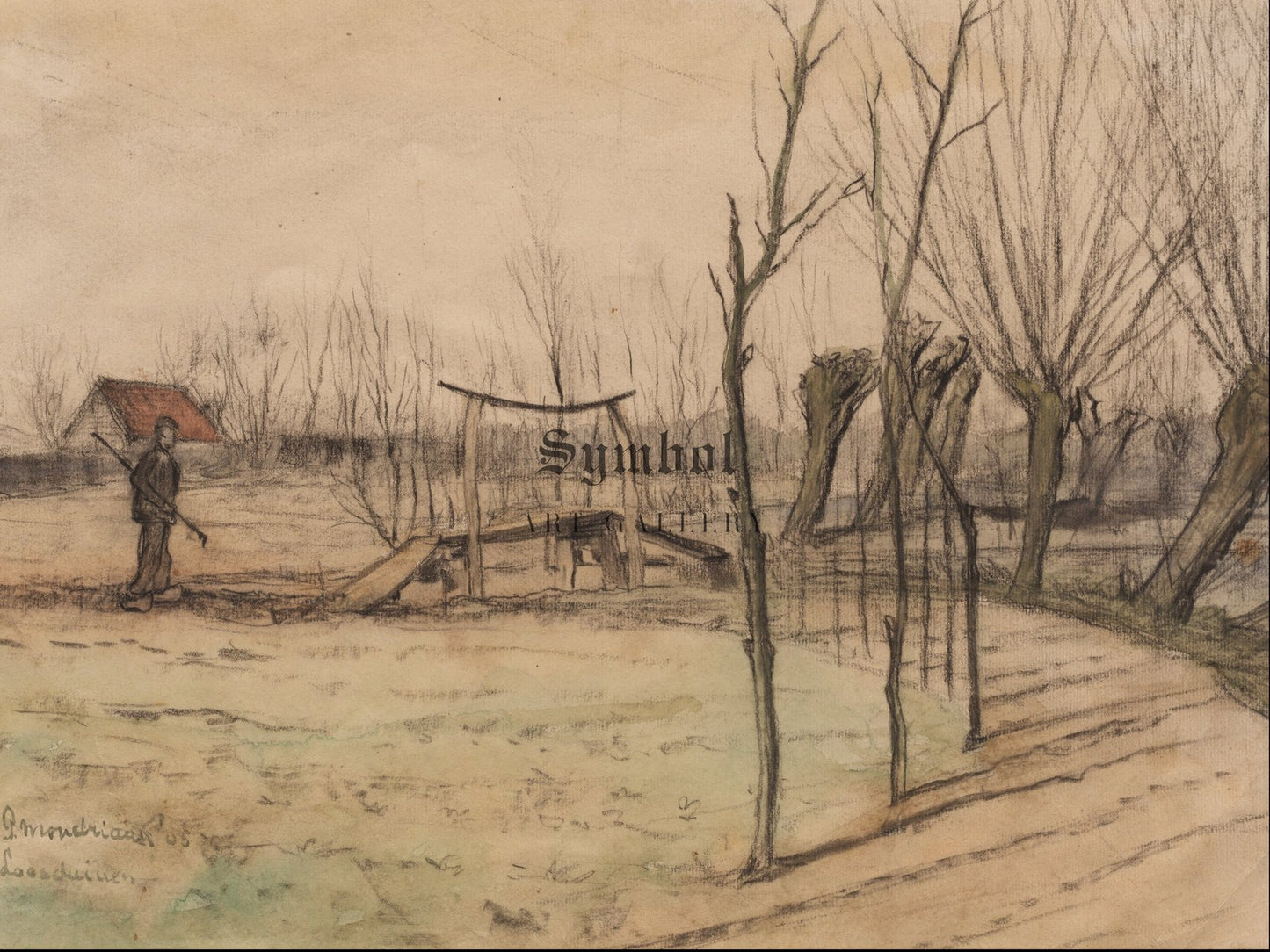 Landscape at Loosduinen by Piet Mondrian 1905, Wall Art Print, Fine Art Reproduction, Museum Quality Decor, Poster