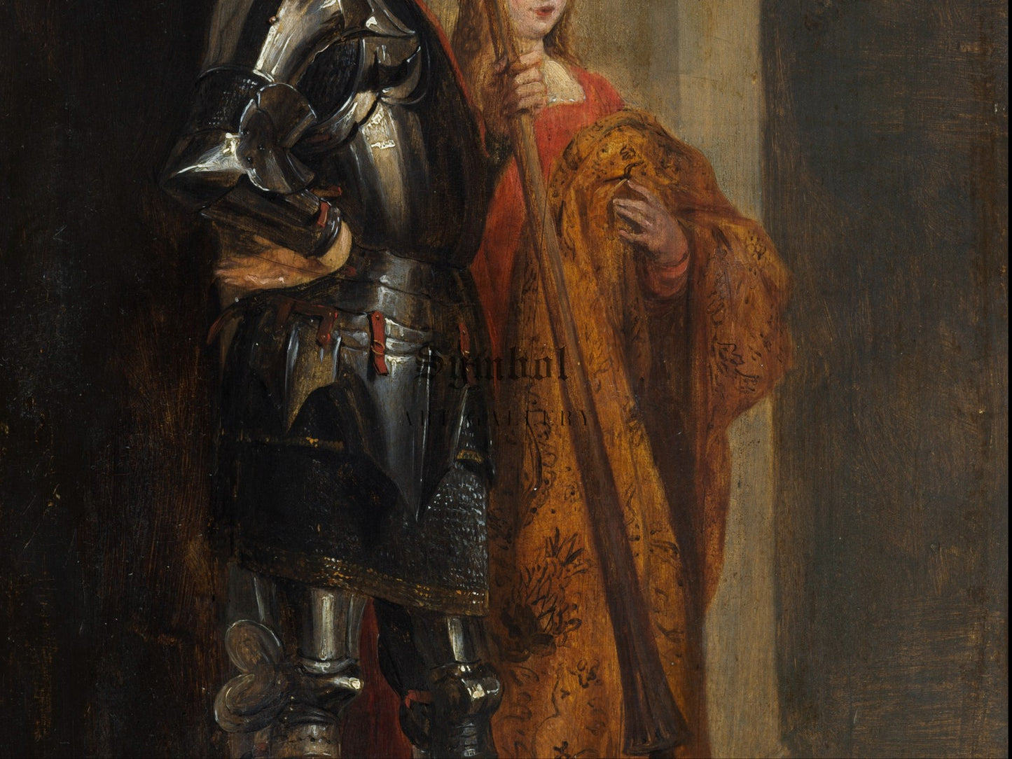 Saints George and Cecilia by David Teniers the Younger 1653, Wall Art Print, Fine Art Reproduction, Museum Quality Decor, Poster