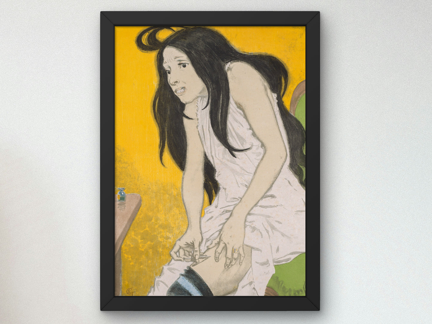 Morphine Addict by Eugène Grasset 1897, Wall Art Print, Fine Art Reproduction, Museum Quality Decor, Poster