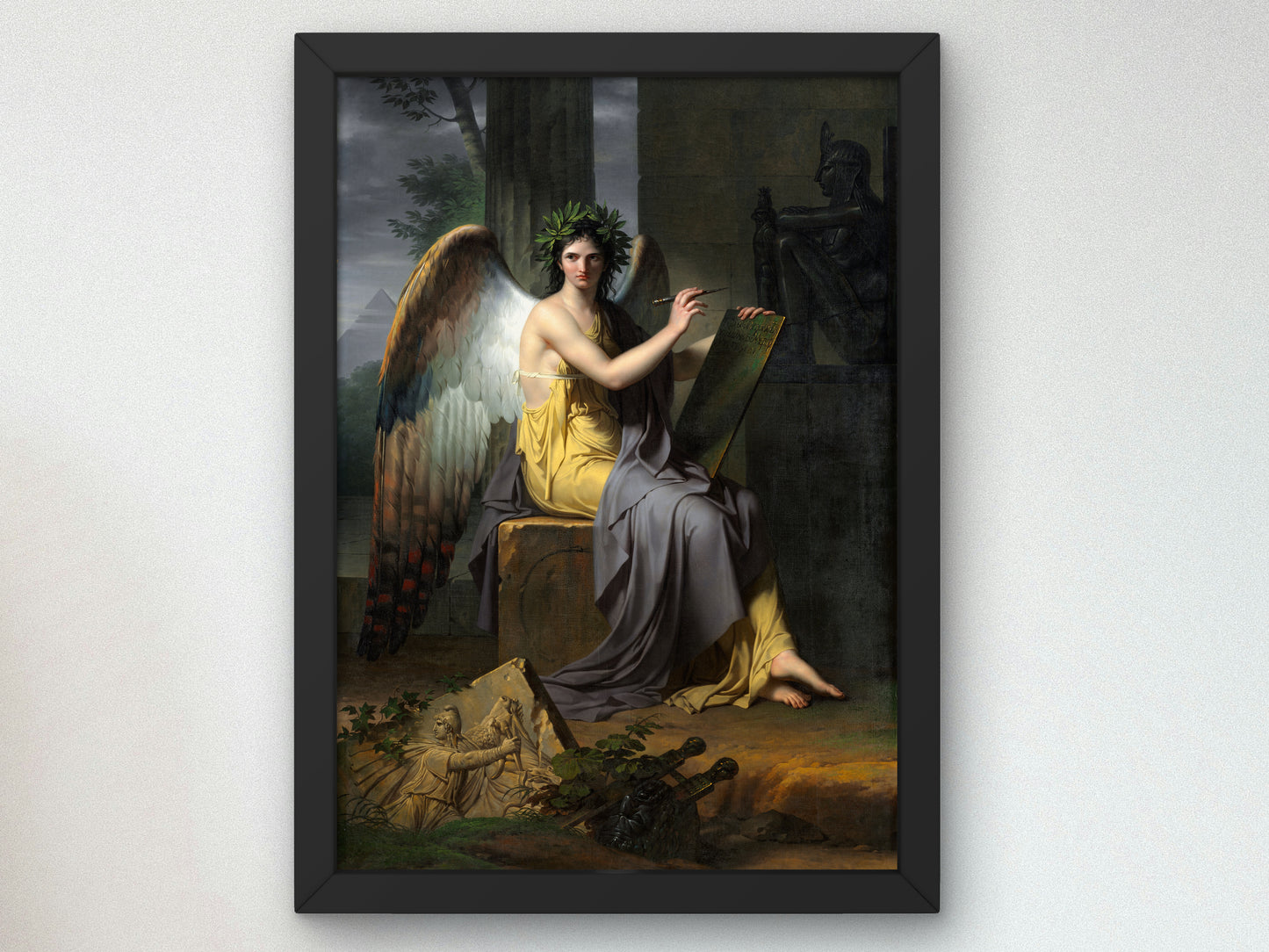 Clio, Muse of History by Charles Meynier 1800, Wall Art Print, Fine Art Reproduction, Museum Quality Decor, Poster