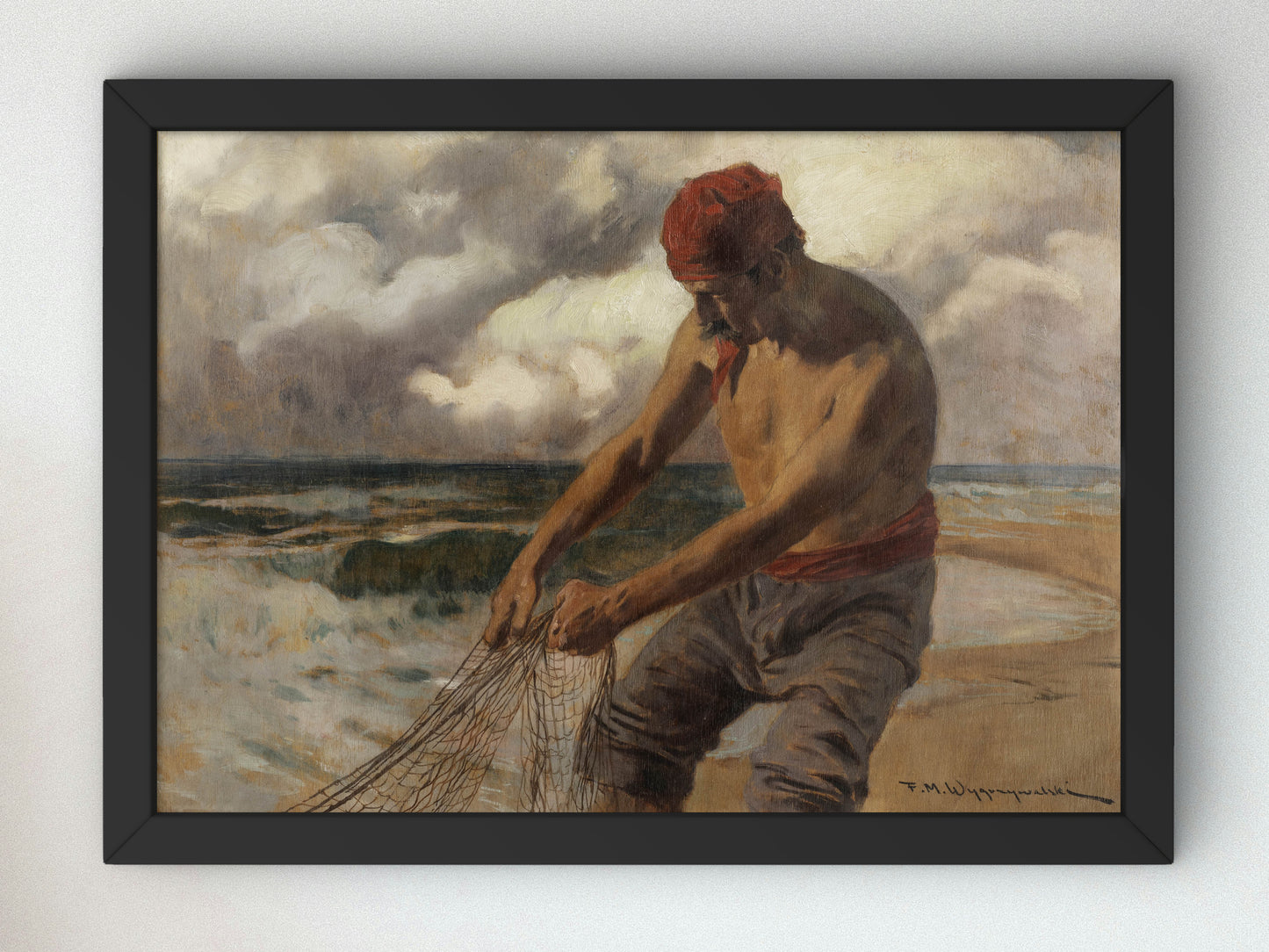 Fisherman from Capri by Feliks Michał Wygrzywalski, Wall Art Print, Fine Art Reproduction, Museum Quality Decor, Poster