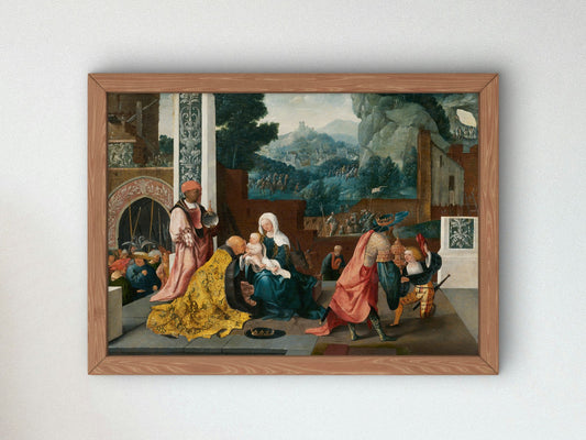 Adoration of the Magi by Jan van Scorel 1519, Wall Art Print, Fine Art Reproduction, Museum Quality Decor, Poster