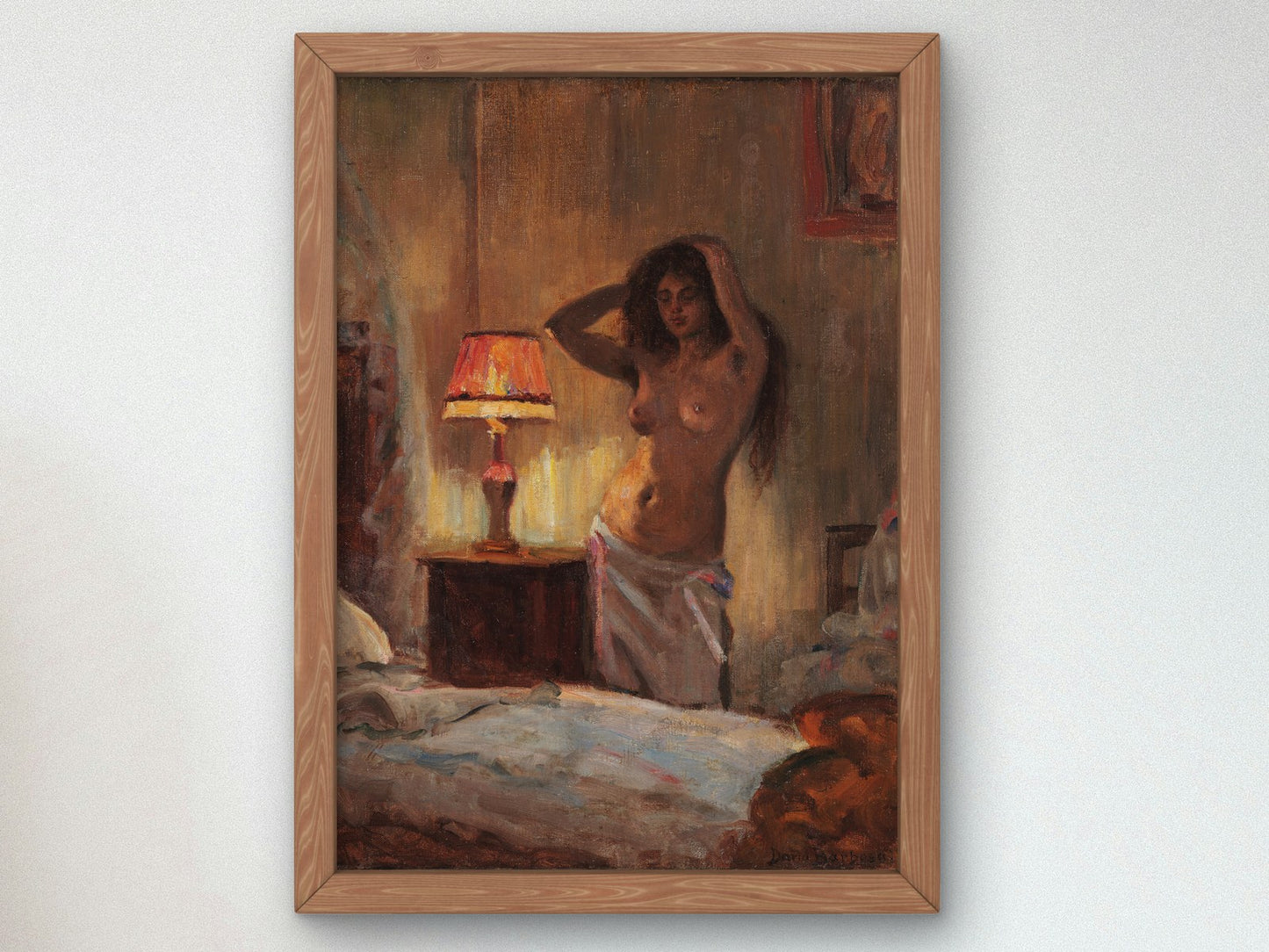 Nu estudo by Dario Villares Barbosa 1916, Wall Art Print, Fine Art Reproduction, Museum Quality Decor, Poster
