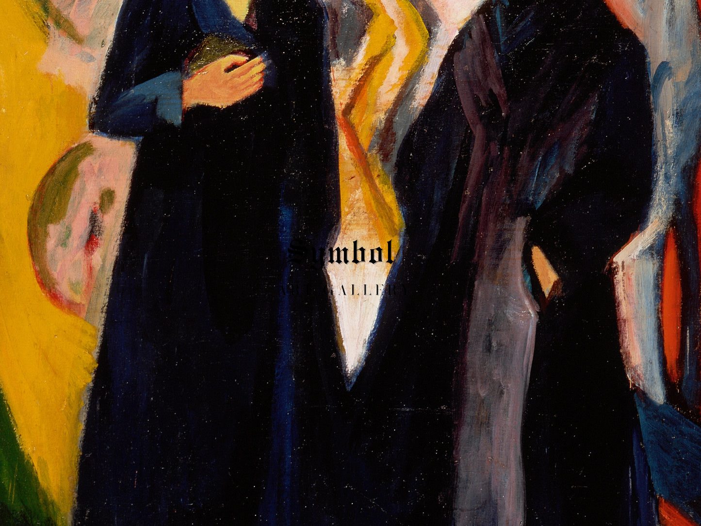 Two Women by Ernst Ludwig Kirchner 1911, Wall Art Print, Fine Art Reproduction, Museum Quality Decor, Poster