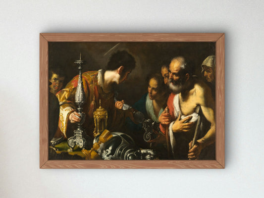 St Lawrence Distributing the Treasures of the Church by Bernardo Strozzi 1625, Wall Art Print, Fine Art Reproduction, Museum Quality Decor