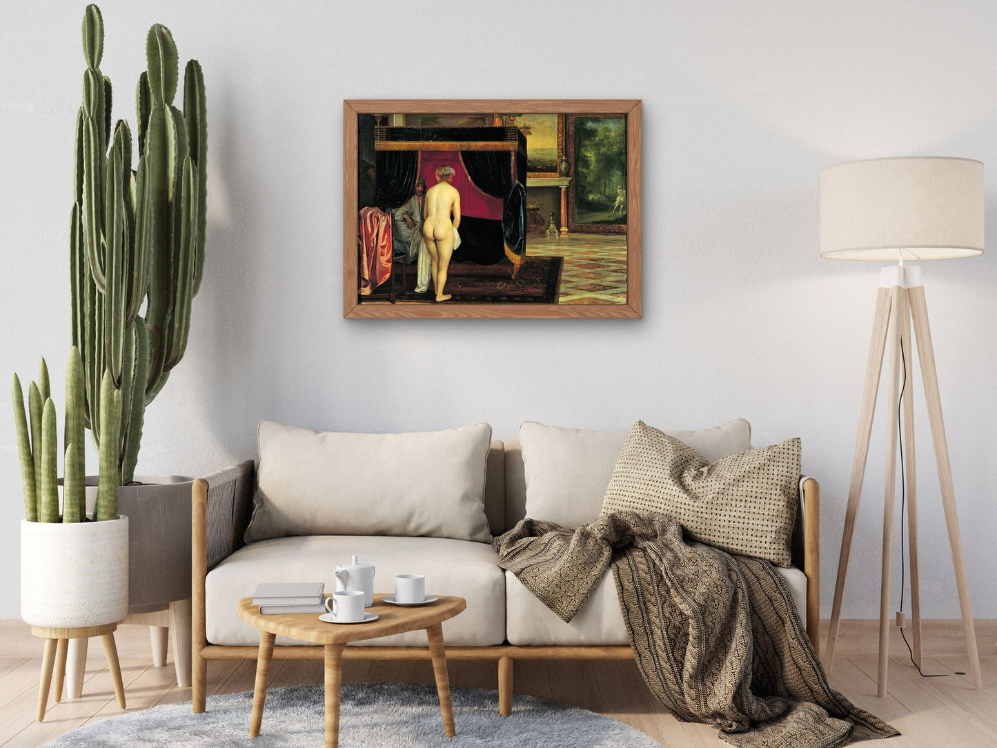 Kandaules' Wife Discovering the Hiding Gyges by Eglon van der Neer 1661, Wall Art Print, Fine Art Reproduction, Museum Quality Decor, Poster