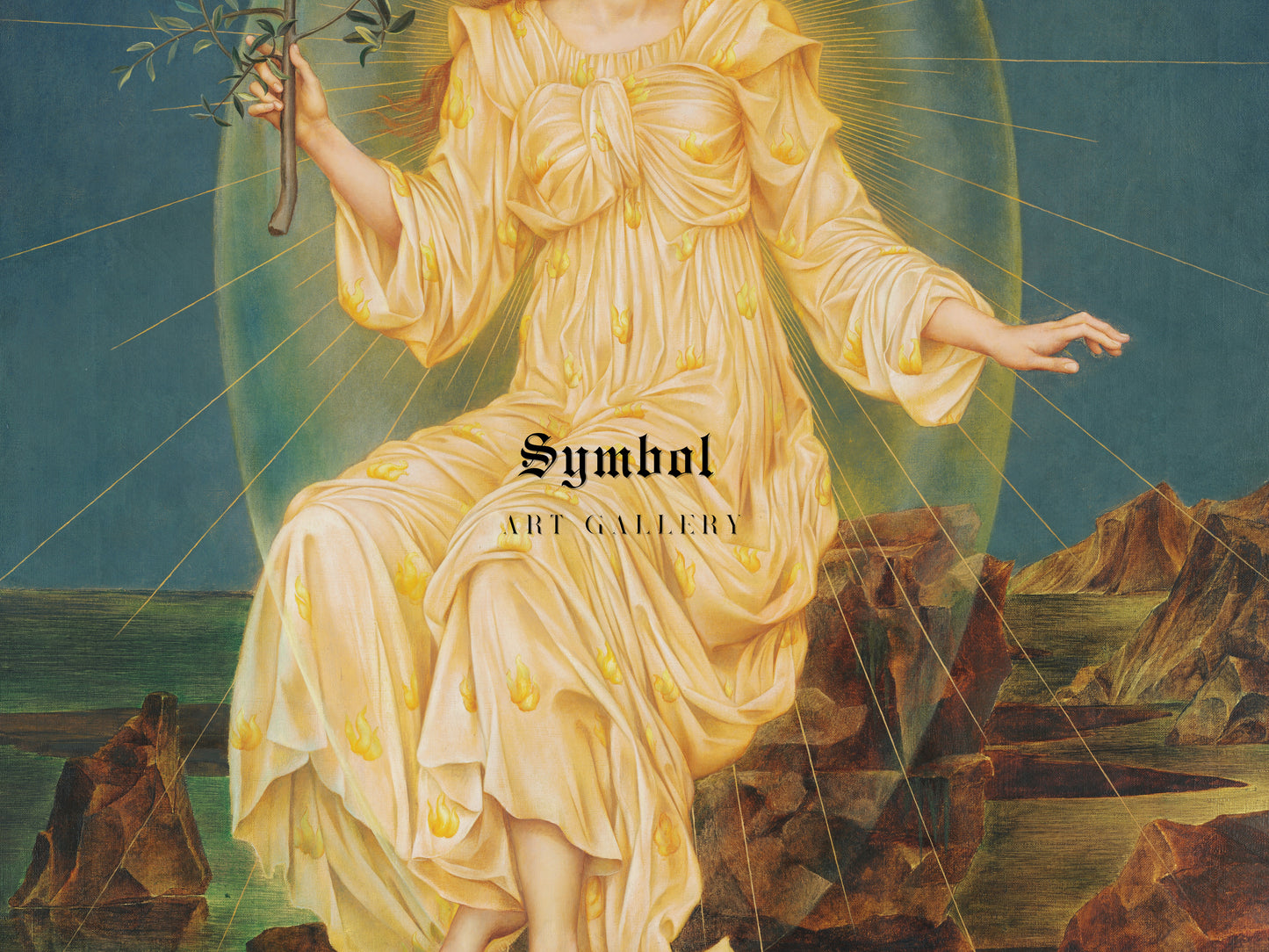 Lux in Tenebris by Evelyn De Morgan 1895, Wall Art Print, Fine Art Reproduction, Museum Quality Decor, Poster