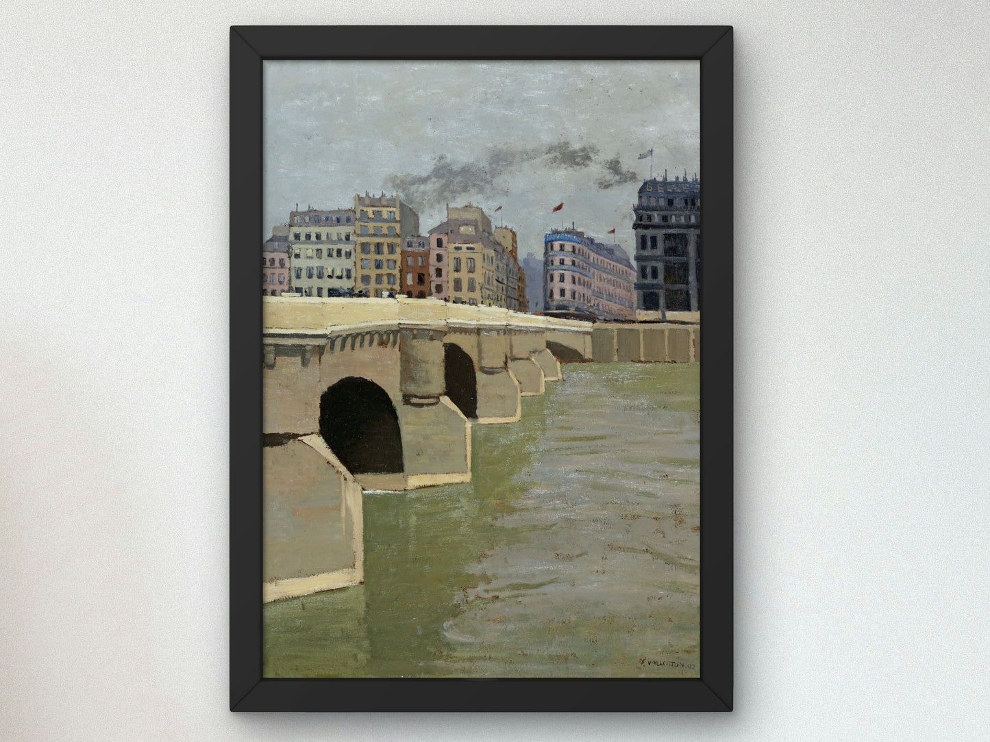 The Pont Neuf Bridge by Félix Vallotton 1902, Wall Art Print, Fine Art Reproduction, Museum Quality Decor, Poster