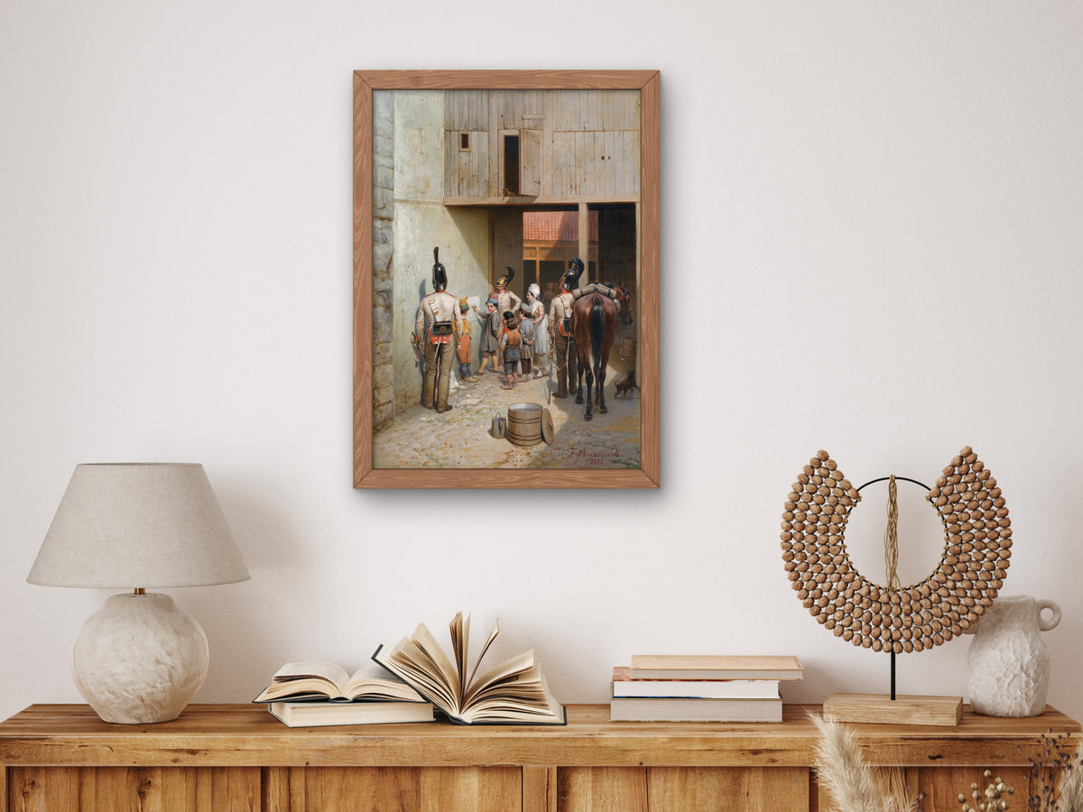 Asking for Directions by Bogdan Pavlovich Villevalde, Wall Art Print, Fine Art Reproduction, Museum Quality Decor, Poster