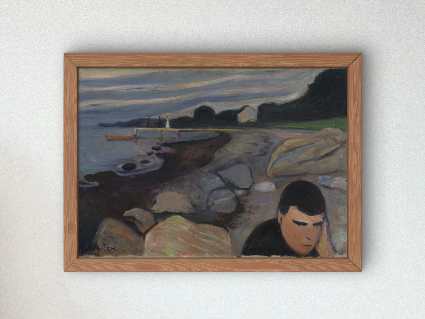 Melancholy by Edvard Munch 1892, Wall Art Print, Fine Art Reproduction, Museum Quality Decor, Poster