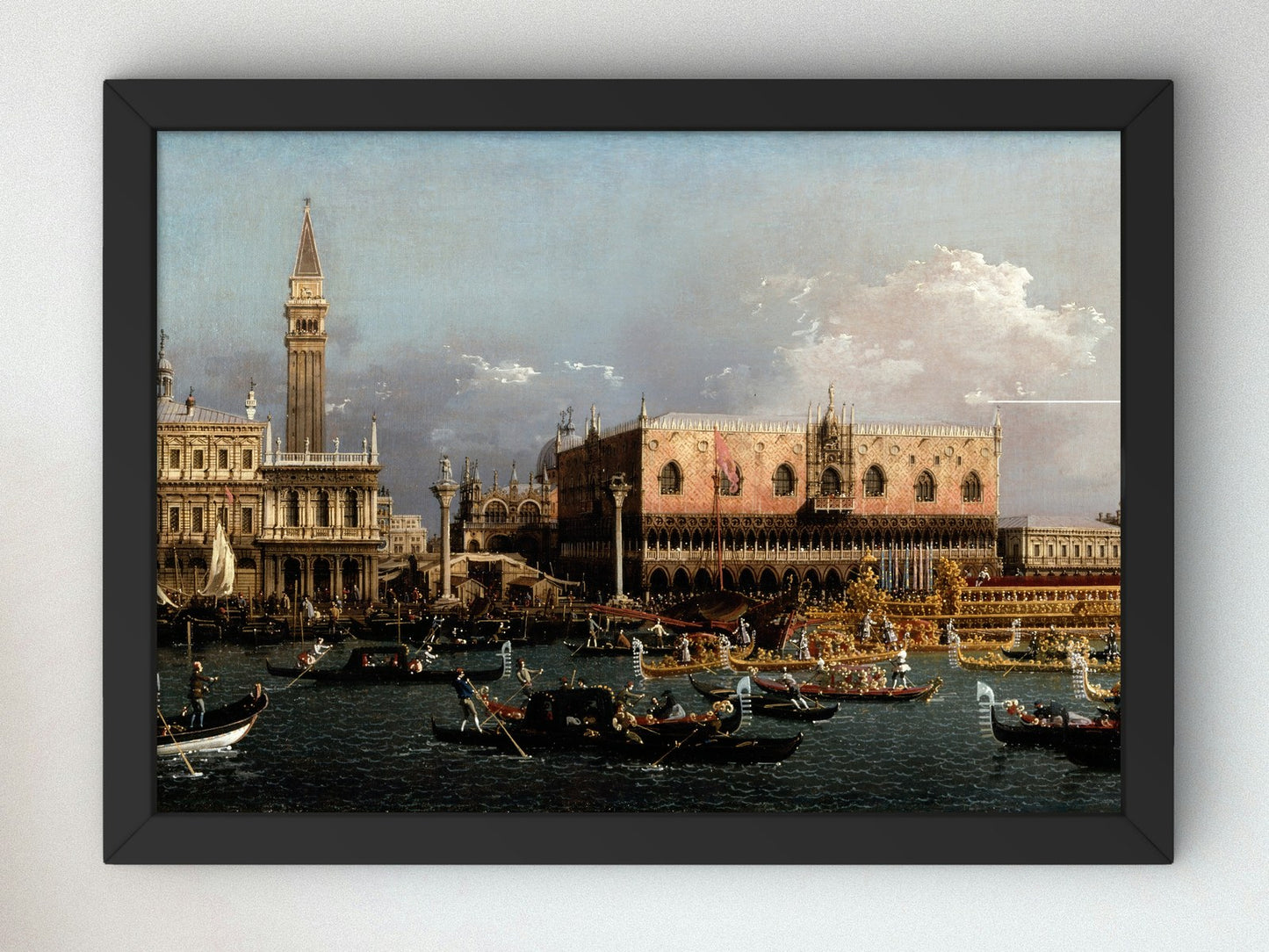The Bucintoro at the Molo on Ascension Day by Canaletto 1760, Wall Art Print, Fine Art Reproduction, Museum Quality Decor, Poster