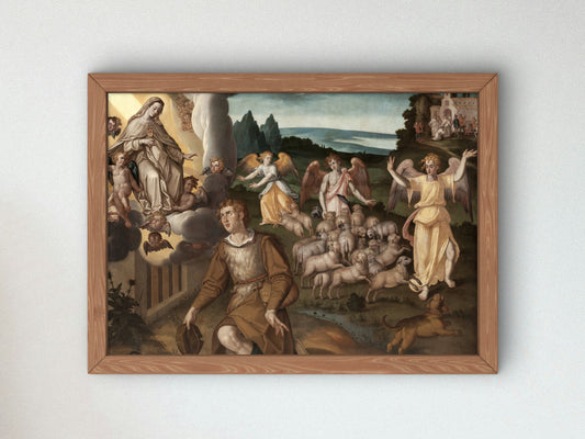 The Appearance of the Virgin to Saint Raymond Nonnatus by Francisco Pacheco 1600, Wall Art Print, Fine Art Reproduction, Museum Quality
