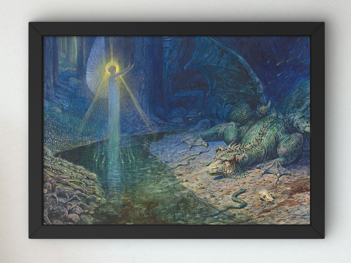 An Allegory of Power by Georg Janny 1918, Wall Art Print, Fine Art Reproduction, Museum Quality Decor, Poster