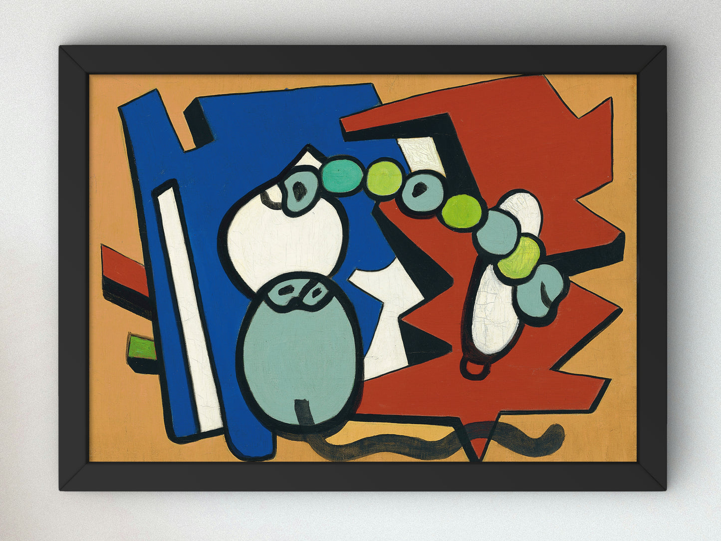 Tricolor Still Life by Fernand Léger 1938, Wall Art Print, Fine Art Reproduction, Museum Quality Decor, Poster