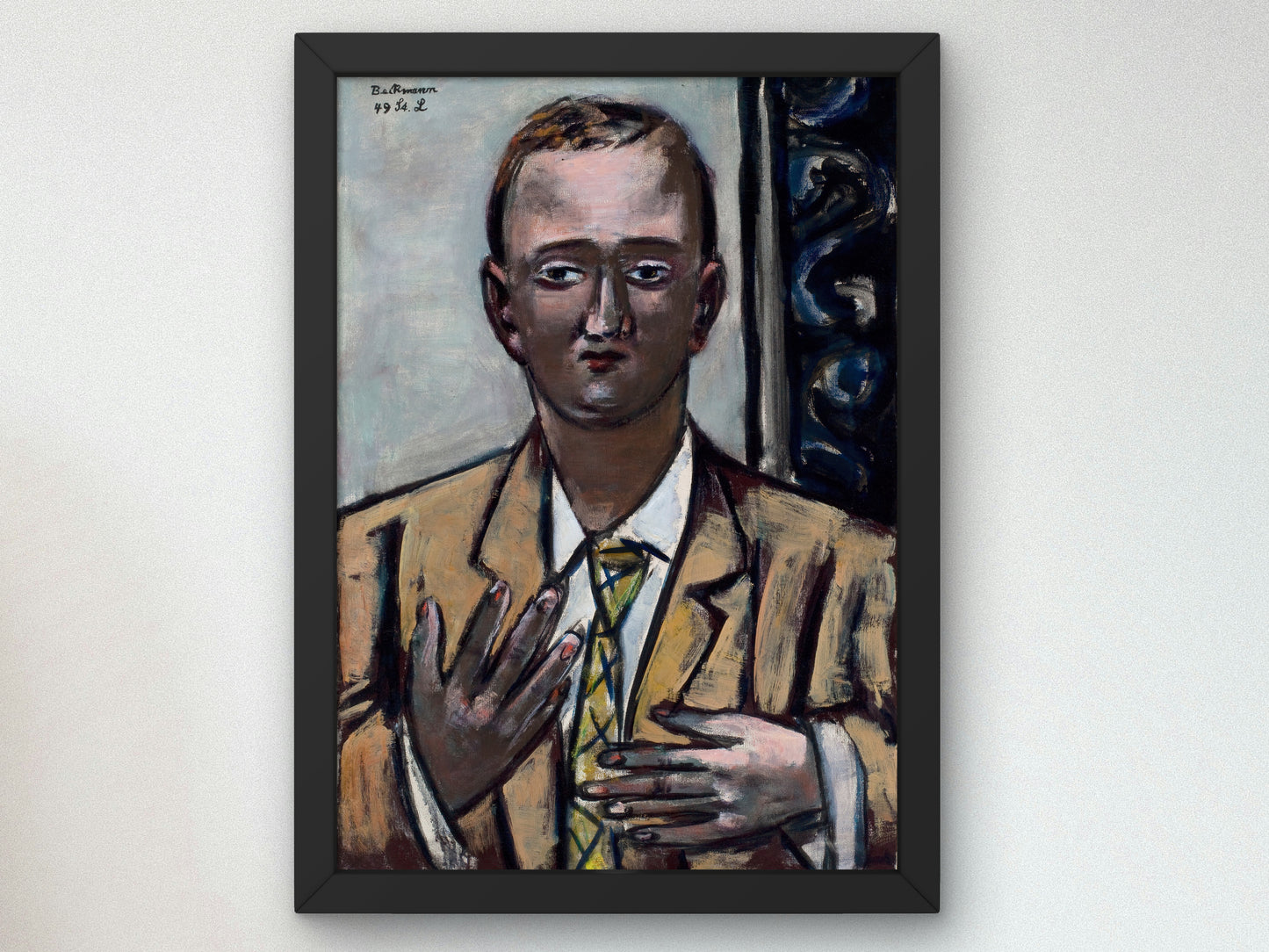 Portrait of Morton D. May by Max Beckmann 1949, Wall Art Print, Fine Art Reproduction, Museum Quality Decor, Poster