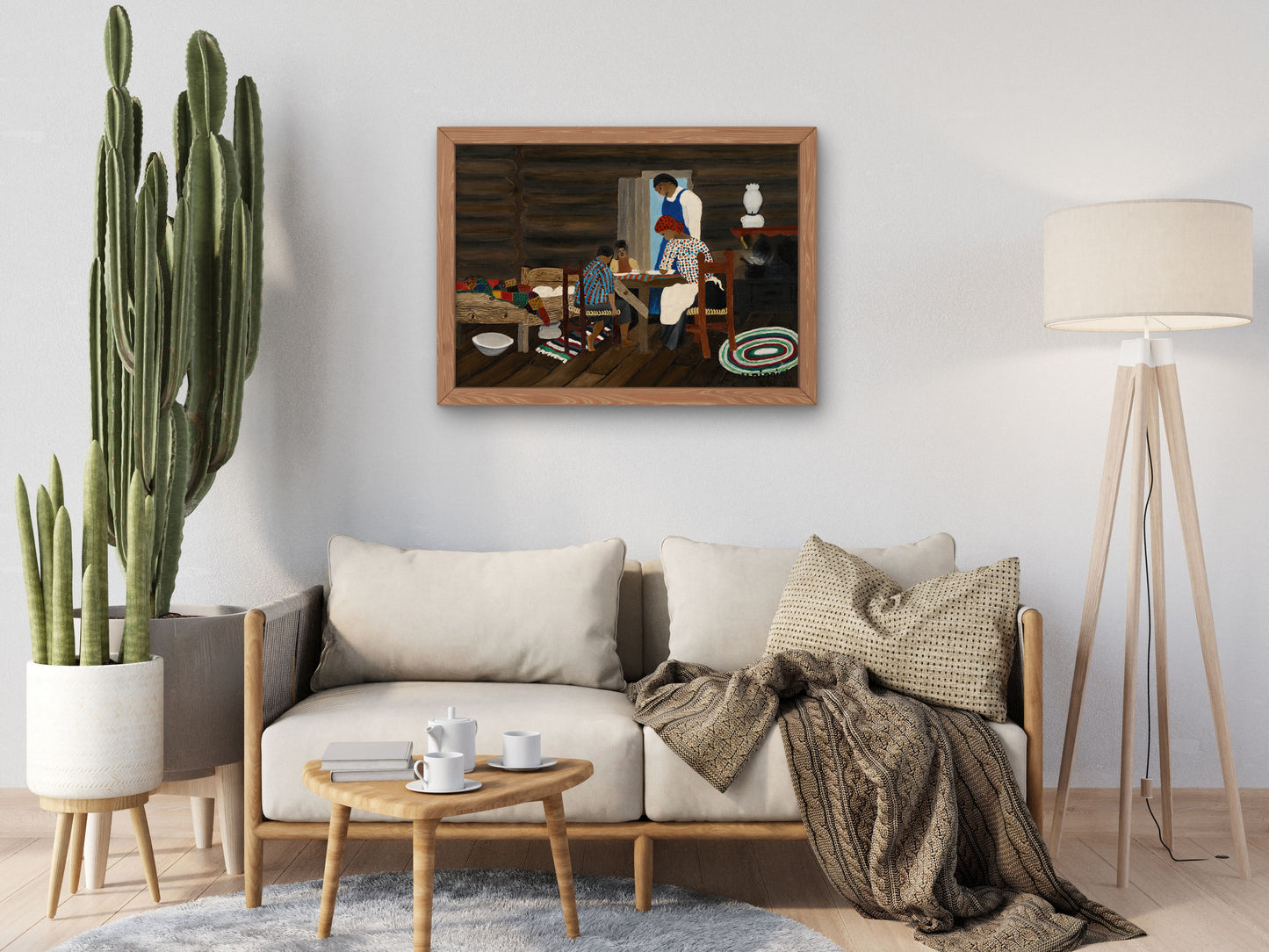 Giving Thanks by Horace Pippin 1942, Wall Art Print, Fine Art Reproduction, Museum Quality Decor, Poster