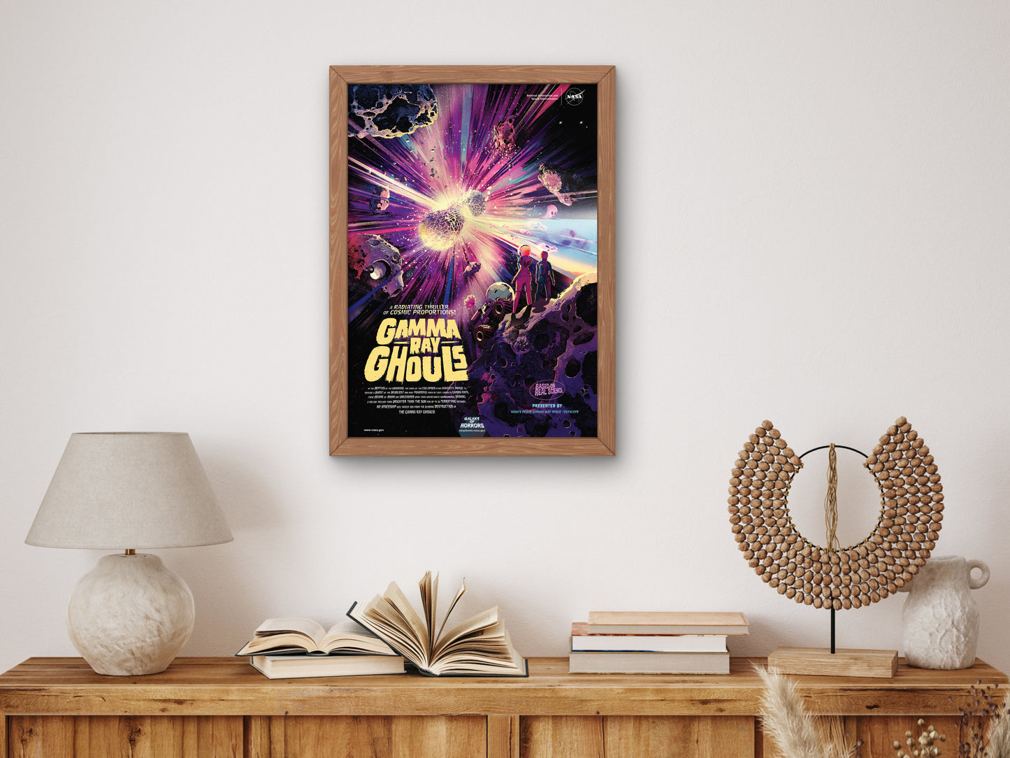 Gamma Ray Ghouls, Galaxy of Horrors by NASA 2020, Wall Art Print, Fine Art Reproduction, Museum Quality Decor, Poster
