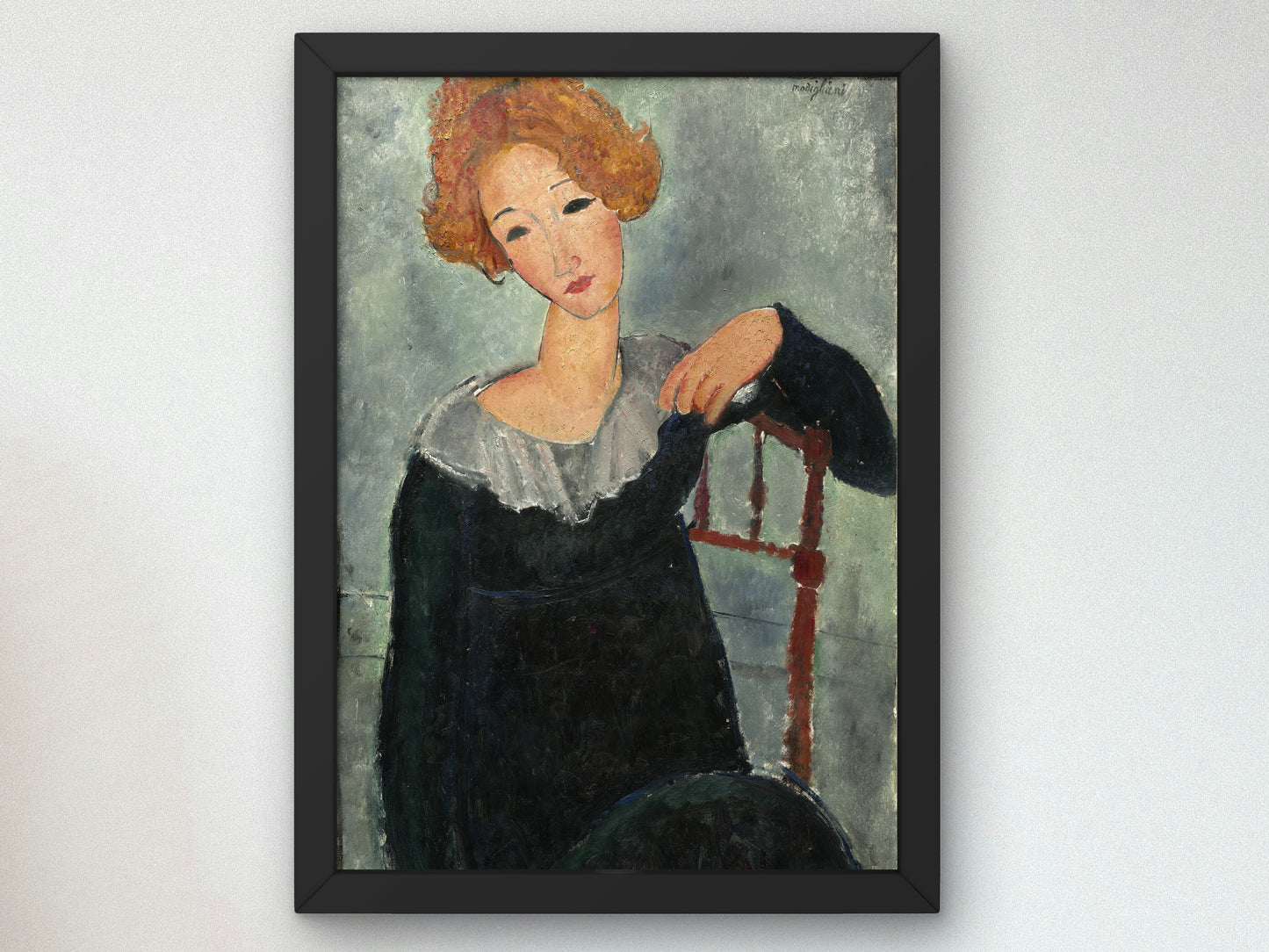 Woman with Red Hair by Amedeo Modigliani 1917, Wall Art Print, Fine Art Reproduction, Museum Quality Decor, Poster