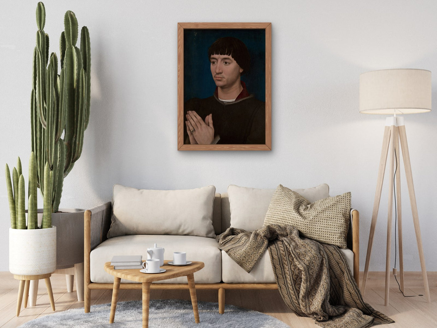 Portrait of Jean Gros by Rogier van der Weyden 1450, Wall Art Print, Fine Art Reproduction, Museum Quality Decor, Poster
