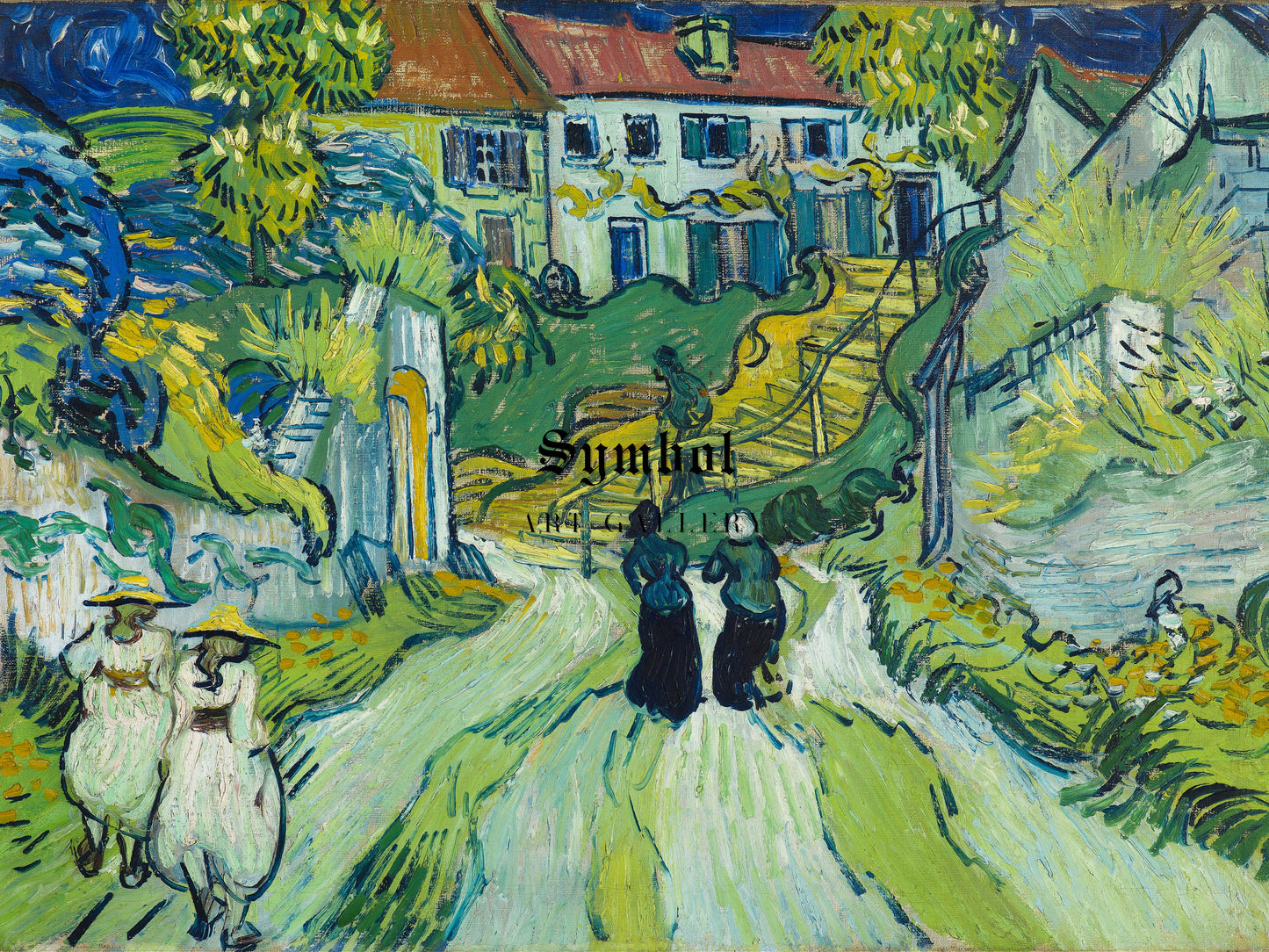 Stairway at Auvers by Vincent van Gogh 1890, Wall Art Print, Fine Art Reproduction, Museum Quality Decor, Poster