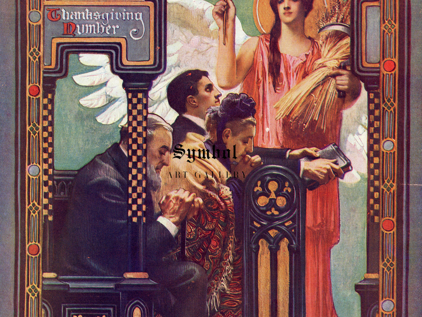 Success Thanksgiving Number by Joseph Christian Leyendecker 1901, Wall Art Print, Fine Art Reproduction, Museum Quality Decor, Poster