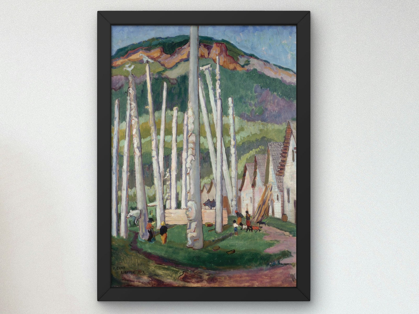 Kispiox Village by Emily Carr 1912, Wall Art Print, Fine Art Reproduction, Museum Quality Decor, Poster