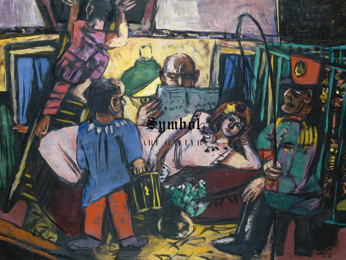 Circus Caravan by Max Beckmann 1940, Wall Art Print, Fine Art Reproduction, Museum Quality Decor, Poster