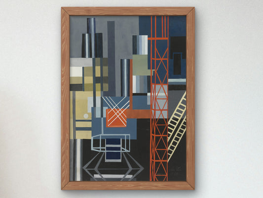 Constructivist Stage Design by Alexandra Exter 1927, Wall Art Print, Fine Art Reproduction, Museum Quality Decor, Poster