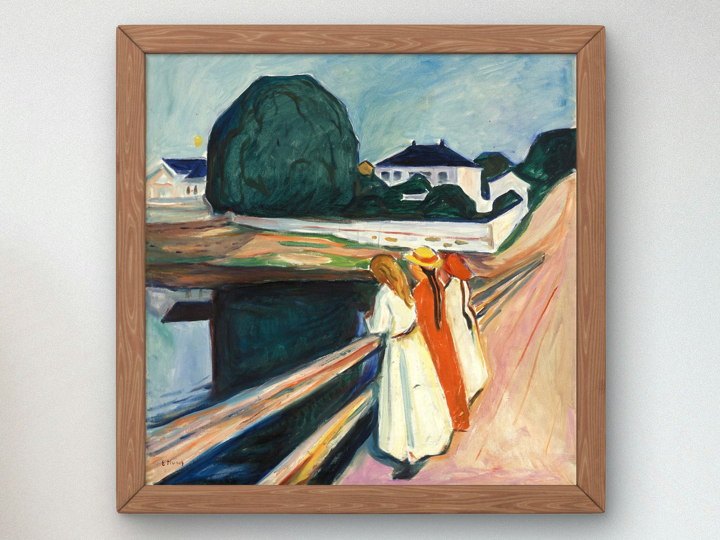 The Girls on the Bridge by Edvard Munch 1927, Wall Art Print, Fine Art Reproduction, Museum Quality Decor, Poster