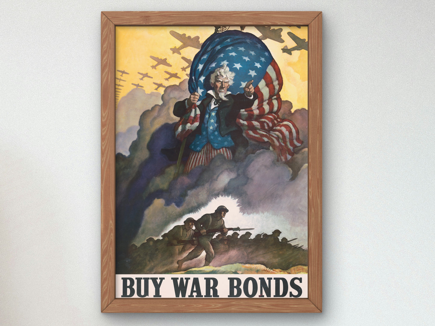 Buy War Bonds by Newell Convers Wyeth 1942, Wall Art Print, Fine Art Reproduction, Museum Quality Decor, Poster