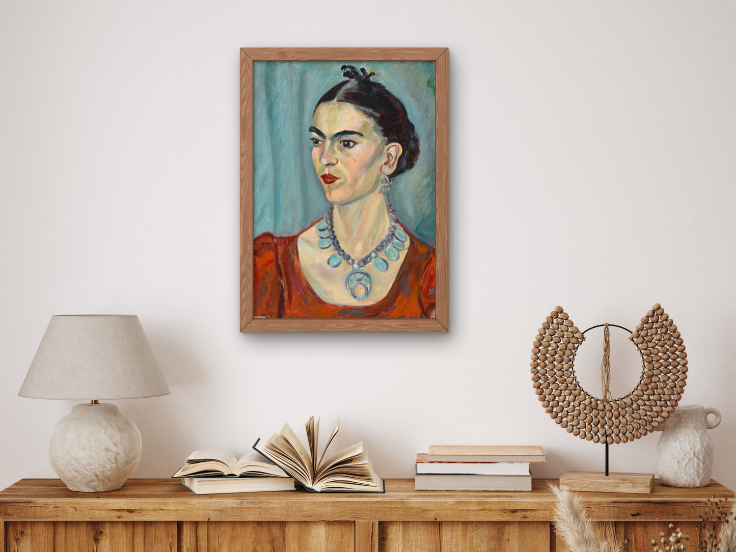 Portrait of Frida Kahlo by , Wall Art Print, Fine Art Reproduction, Museum Quality Decor, Poster
