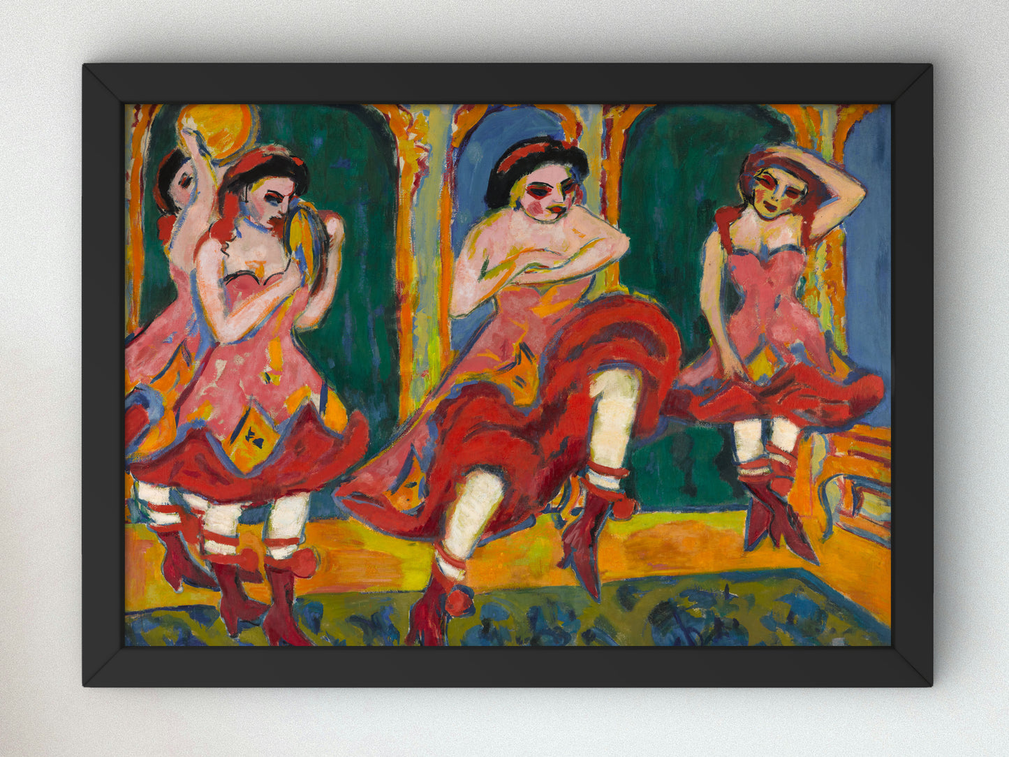 Czardas Dancers by Ernst Ludwig Kirchner 1938, Wall Art Print, Fine Art Reproduction, Museum Quality Decor, Poster