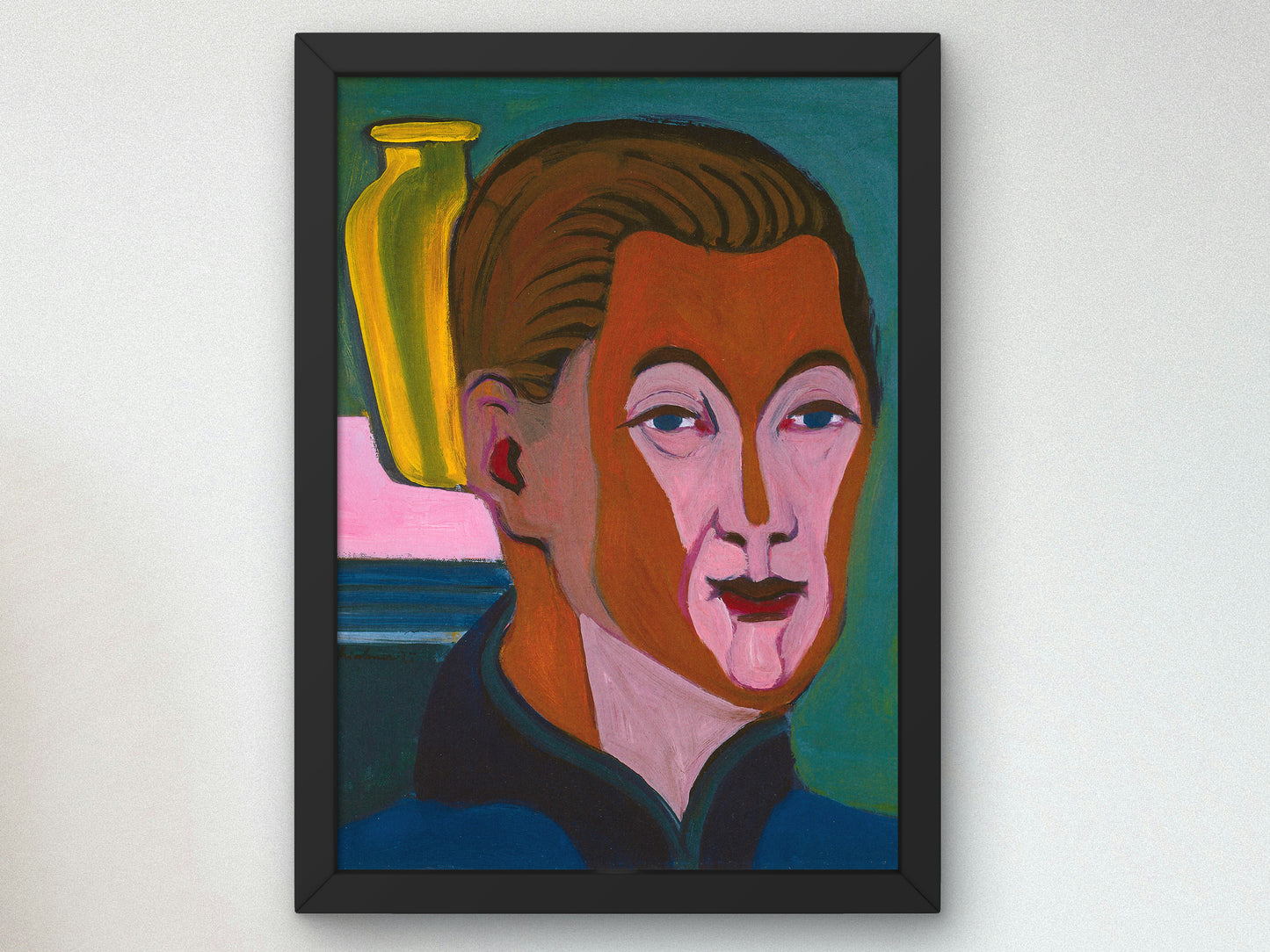 Self Portrait by Ernst Ludwig Kirchner 1925, Wall Art Print, Fine Art Reproduction, Museum Quality Decor, Poster