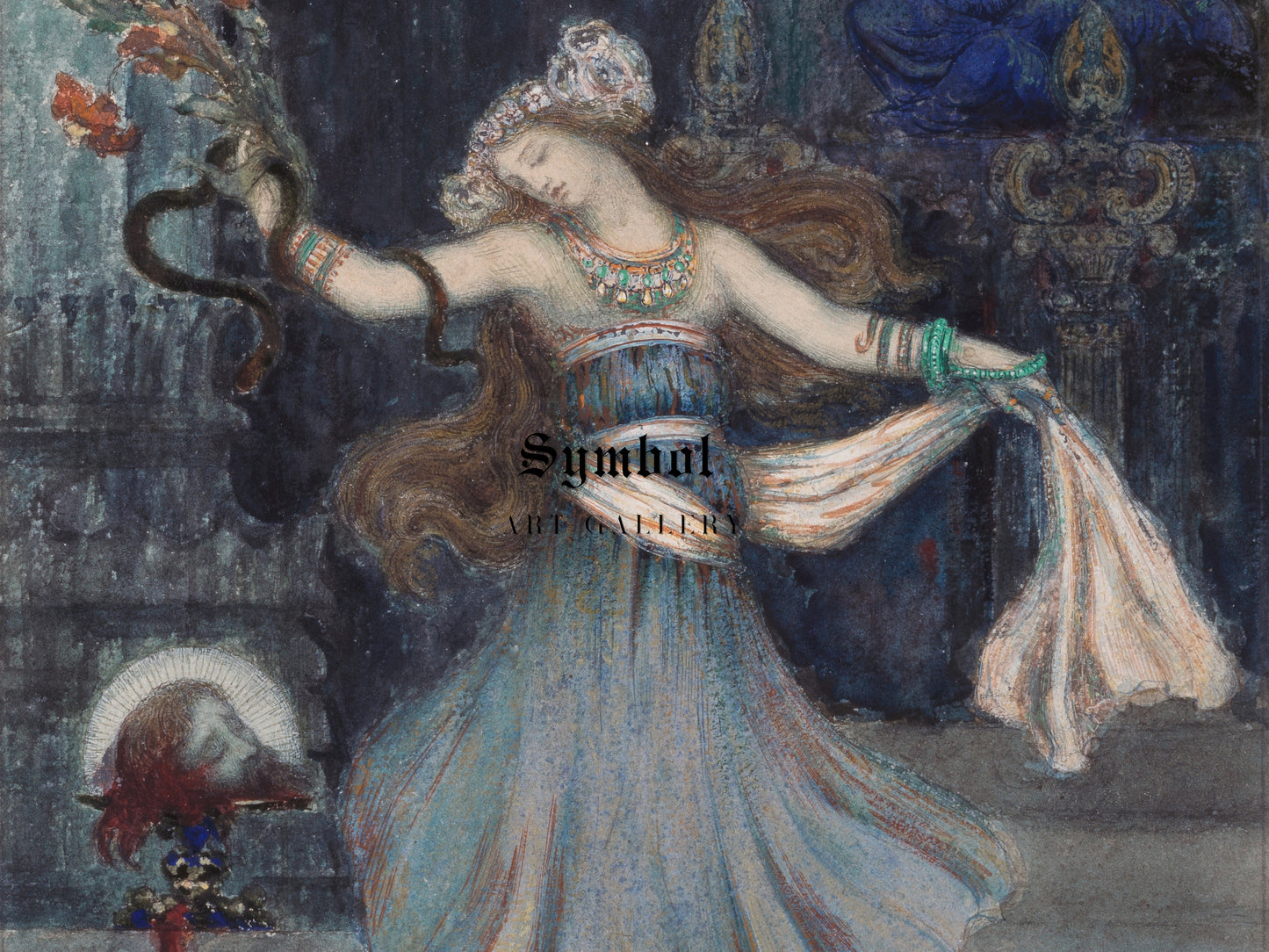 Salomé Dancing Before the Head of St. John the Baptist by Gustave Moreau 1876, Wall Art Print, Fine Art Reproduction, Museum Quality Decor